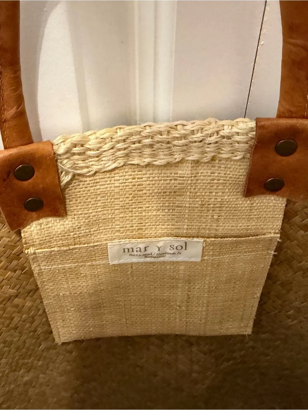 Mar y sol Ibiza Tote 100% woven sisal basket tote - Picture 6 of 16